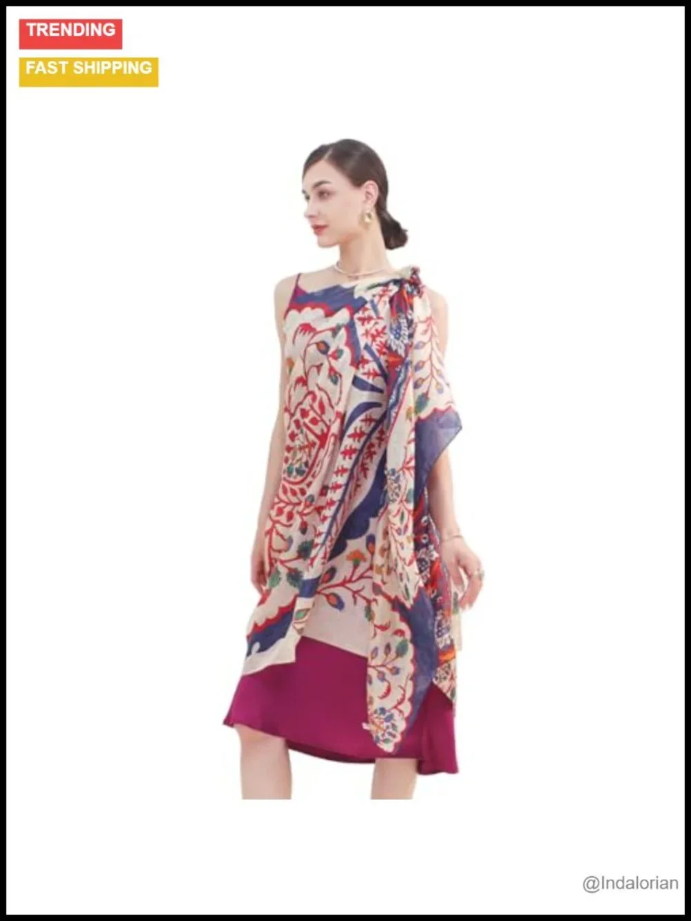 100% Mulberry Silk Shawl Wrap for Women Evening Dress, Lightweight, Oversized